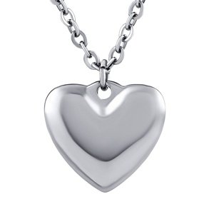 Dámsky náhrdelník z chirurgickej ocele so srdcom