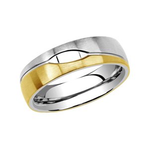 Oceľový snubný prsteň pre mužov LE BLANC veľkosť obvod 62 mm