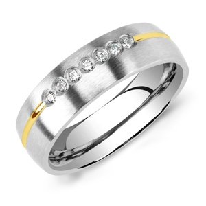 Snubný oceľový prsteň pre ženy PARIS veľkosť obvod 52 mm