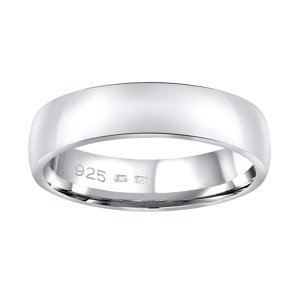 Snubný strieborný prsteň POESIA v prevedení bez kameňa pre mužov aj ženy veľkosť obvod 54 mm