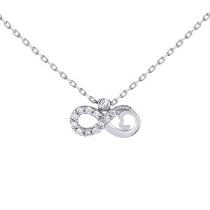 Zlatý náhrdelník infinity Giovanna z bieleho zlata s Brilliance Zirconia