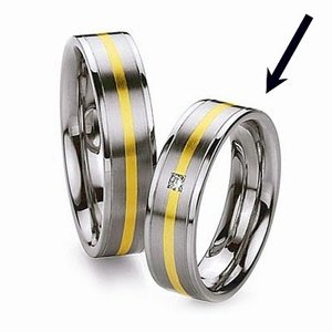 Oceľový prsteň - snubný - pre ženy RC2042-Z veľkosť obvod 62 mm
