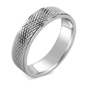 L´AMOUR Snubný prsteň s rytím z ocele veľkosť obvod 66 mm