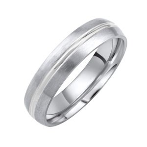 Snubný oceľový prsteň DALIA pre mužov aj ženy veľkosť obvod 73 mm