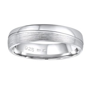 Snubný strieborný prsteň GLAMIS v prevedení bez kameňa pre mužov aj ženy veľkosť obvod 55 mm