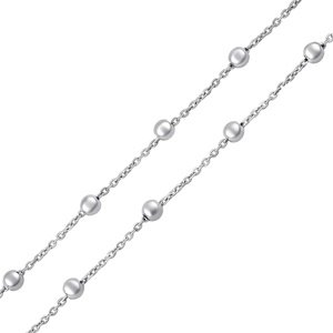 Strieborný náhrdelník Vanda s guličkami