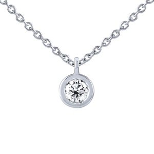 Diamantový náhrdelník Manhattan v bielom zlate - 0,09 ct