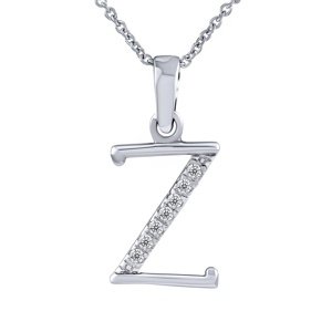 Strieborný náhrdelník s príveskom písmena Z s Brilliance Zirconia