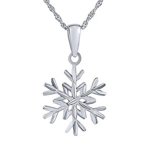 Strieborný náhrdelník s príveskom snehovej vločky Nisse - 42 + 5 cm