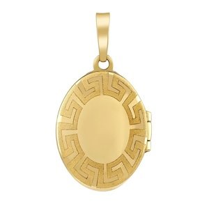 Zlatý oválny medailón Adonis otvárací 26 mm