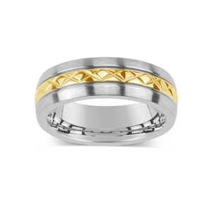 Snubný oceľový prsteň pre mužov a ženy KMR10006 veľkosť obvod 52 mm