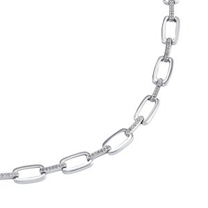 Luxusný strieborný náhrdelník VEDA so zirkónmi