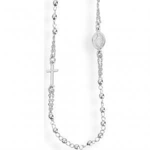 AMEN strieborný ružencový náhrdelník CROB3