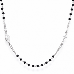 AMEN strieborný ružencový náhrdelník CROBN3