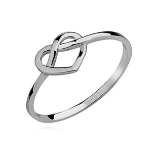 OLIVIE Strieborný prsteň NEKONEČNÉ SRDCE 2202 Veľkosť prsteňov: 5 (EÚ: 49 – 50) Ag 925; ≤0,7 g.