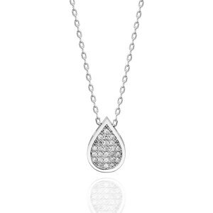 OLIVIE Strieborný náhrdelník KVAPKA so Swarovski kryštálmi 2328 Ag 925; ≤1,93 g.