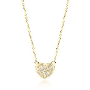 OLIVIE Strieborný náhrdelník SRDIEČKO GOLD 4078 Ag 925; ≤2,1 g.