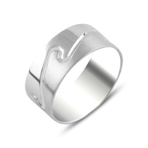 OLIVIE Pánsky strieborný prsteň VLNA 5718 Veľkosť prsteňov: 7 (EÚ: 54-56) Ag 925; ≤5,5 g.