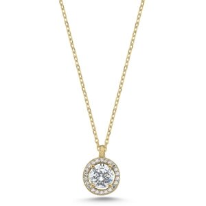 OLIVIE Strieborný náhrdelník ZIRKON GOLD 7691 Ag 925; ≤2,3 g.