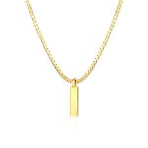 OLIVIE Strieborný náhrdelník 60+5cm BOX GOLD 8075 Ag 925; ≤8 g.
