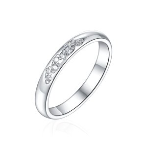 OLIVIE Snubný strieborný prsteň SPRÍZNENIE 8585 Veľkosť prsteňov: 8 (EÚ: 57 – 58), Pohlavie: Dámske Ag 925; ≤2,0 g.